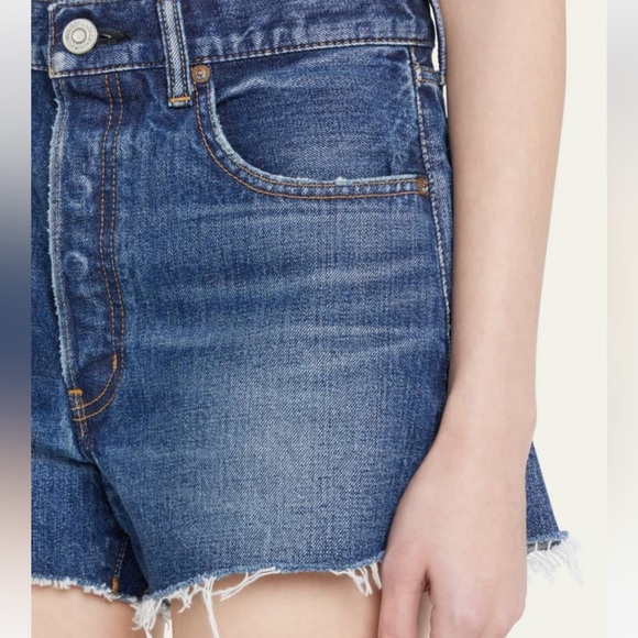 NWT MOUSSY VINTAGE Packard Distressed Denim Shorts intermix shopbop $245 - Picture 2 of 10
